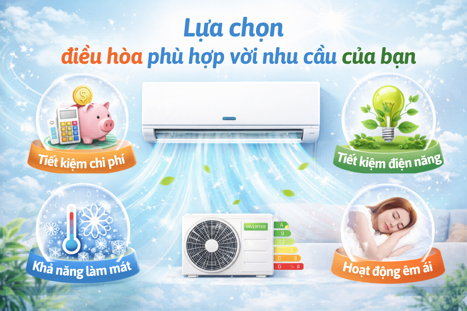 Lựa chọn điều hòa phù hợp với nhu cầu của bạn