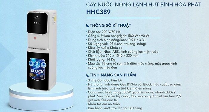 Cây nóng lạnh Hoà Phát HHC389