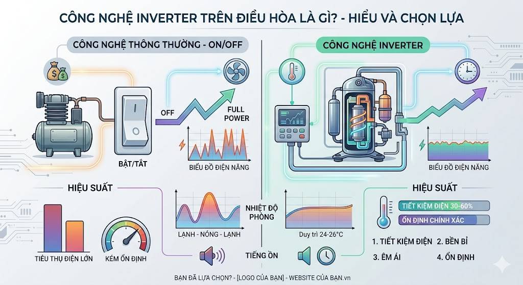 Công nghệ Inverter trên điều hòa là gì?