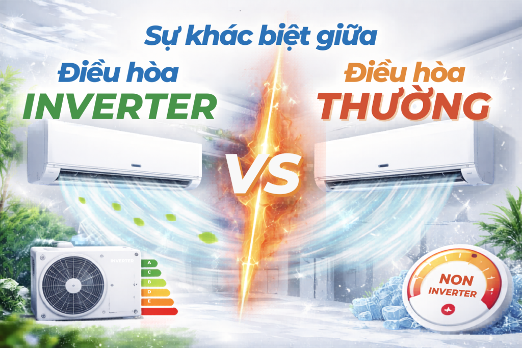 Sự khác biệt giữa điều hòa inverter và điều hòa thường