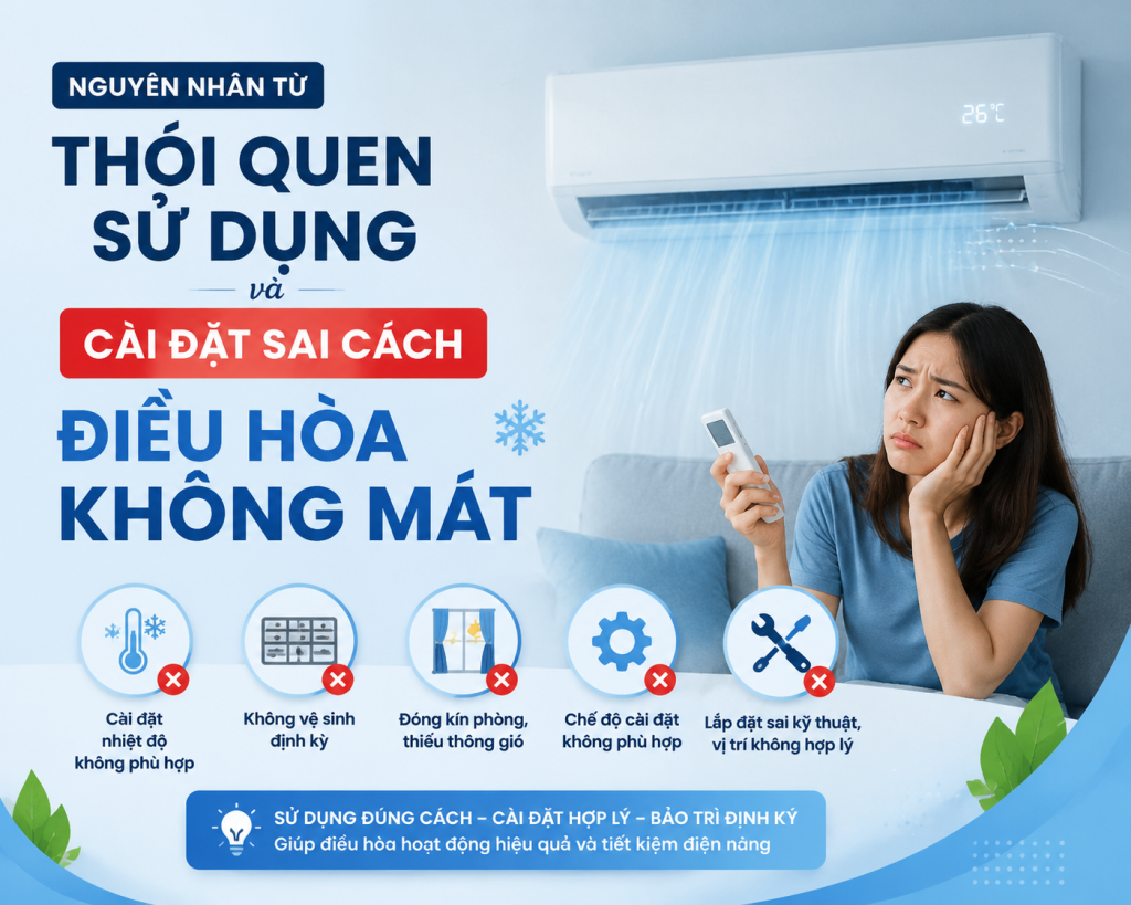 Nguyên nhân từ thói quen sử dụng và cài đặt sai cách